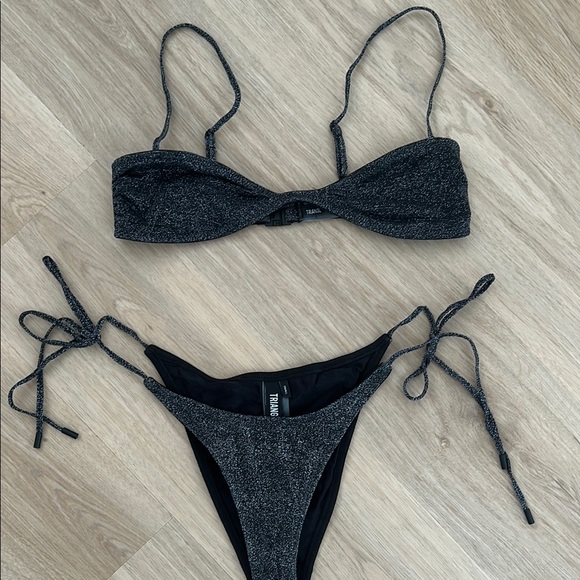 triangl swimwear Other - triangl swimwear Black Silver Sparkle Bikini